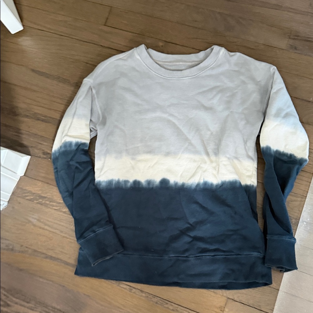 MOTHER Gray and Blue Ombre Sweatshirt